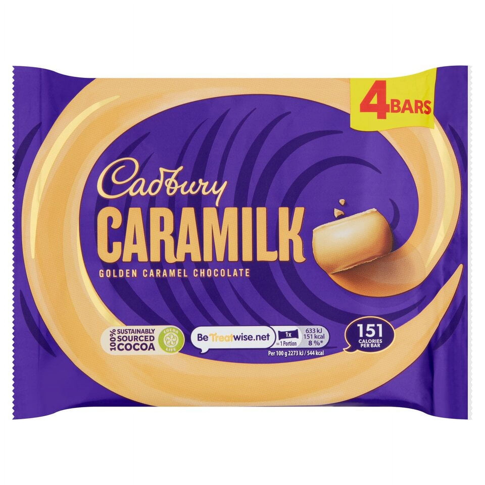 Cadbury Caramilk Golden Caramel Chocolate 4 Bar 112g x Pack Of 2