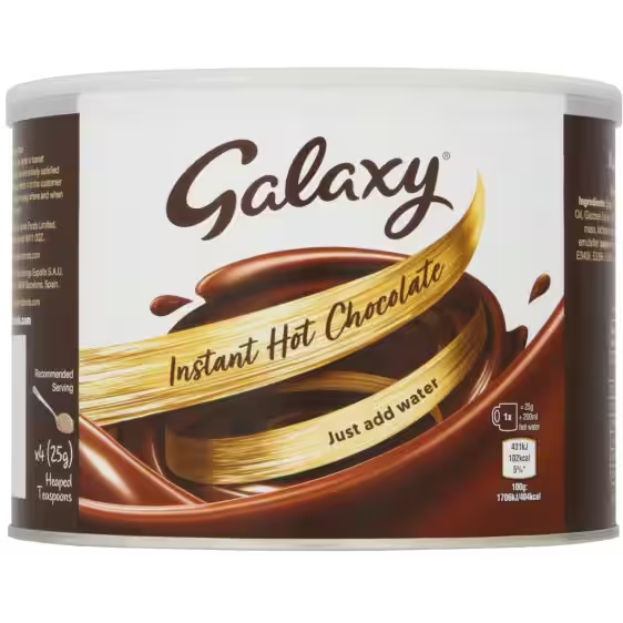 Galaxy powder 1kg, Galaxy hot chocolate, Galaxy drinking chocolate powder, Galaxy catering pack, Galaxy wholesale chocolate, Galaxy cocoa mix, luxury hot chocolate, Galaxy milk chocolate drink, Galaxy vending chocolate powder.