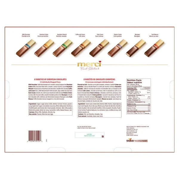 MERCI chocolate box, MERCI assorted chocolates, MERCI 675g finest selection, European chocolate gift box, premium assorted chocolates, MERCI gift box, luxury chocolates, assorted pralines, MERCI bulk buy, thank you chocolates.