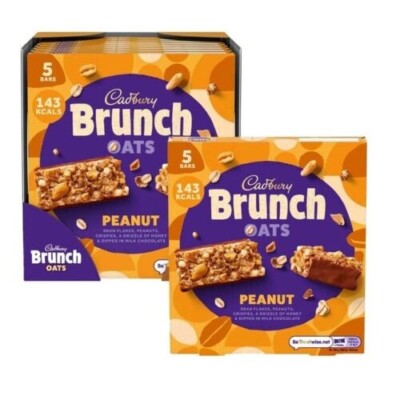 Cadbury Brunch Oats Bar 5 Pack Peanut 32g x8