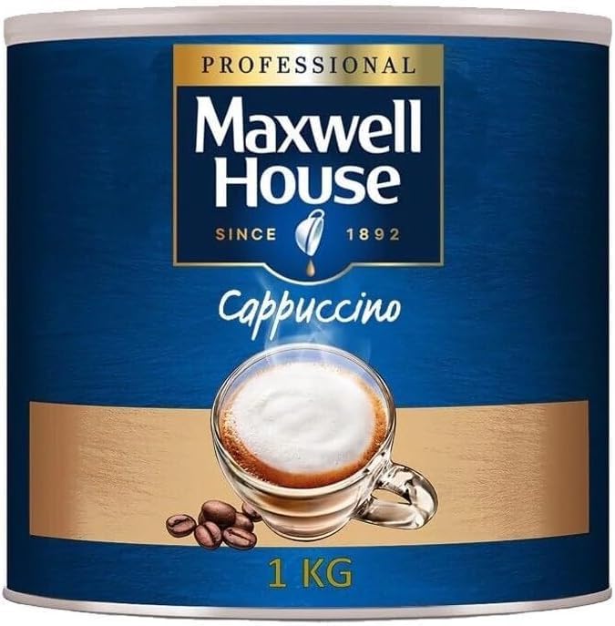 Maxwell House Cappuccino Instant Coffee 1kg Tin (1000 Grams)