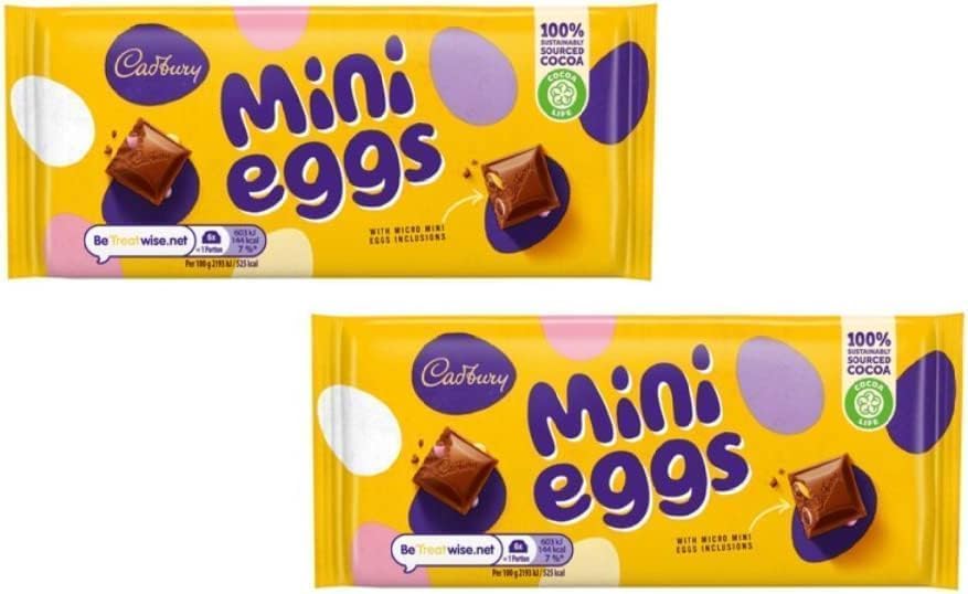 Cadbury Mini Eggs Chocolate Bar  Easter Limited Edition (2 x 360g)