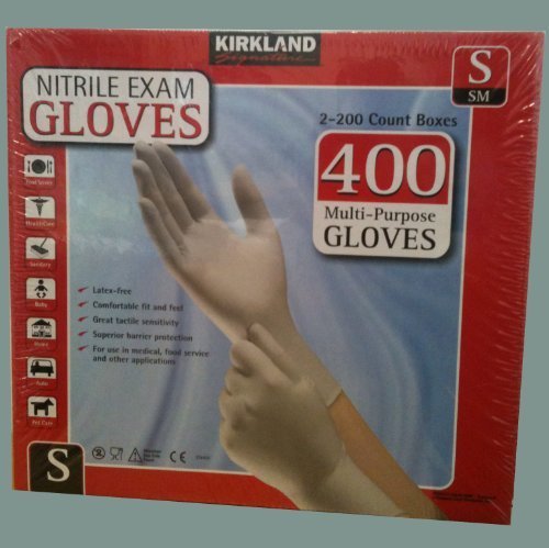 Kirkland Signature Nitrile Exam Gloves  Small, 400 Count, Multi-Purpose