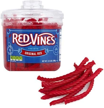 Red Vines Licorice Soft & Chewy Twists  1.6kg Jar