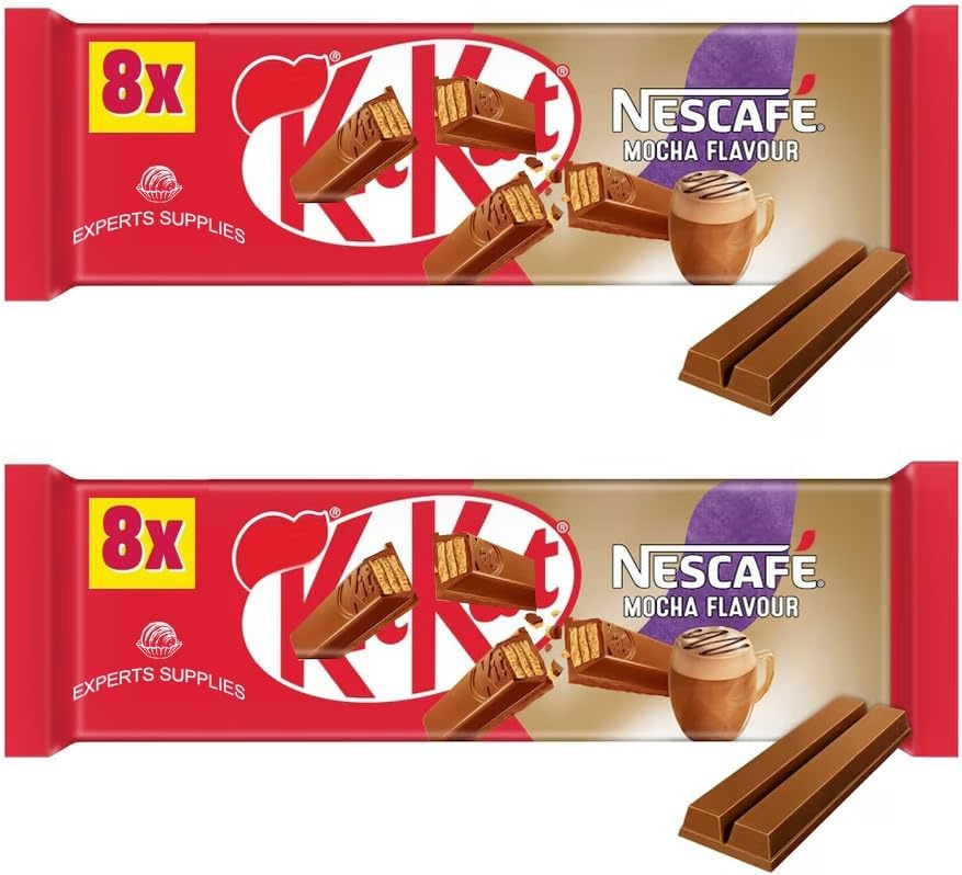 KitKat 2-Finger Mocha Chocolate Bars 165.6g  2 Pack, Coffee Flavored Snack