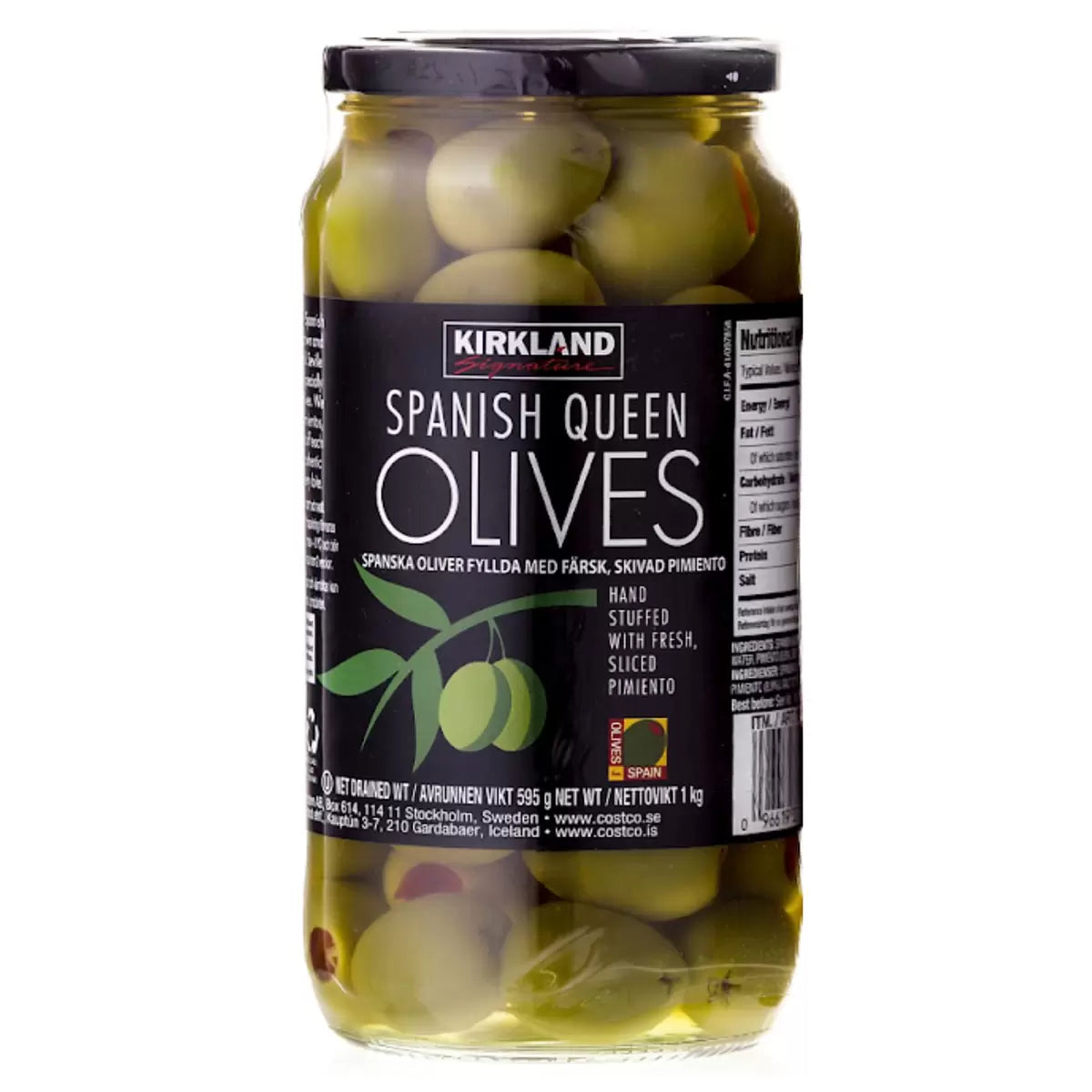Kirkland Signature Spanish Queen Pimiento-Stuffed Olives  595g