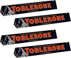 Toblerone Dark Chocolate with Honey and Almond Nougat Pack of 4 x 100 g