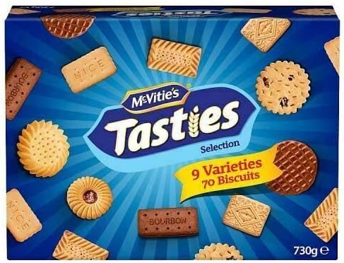 McVitie’s Tasties Biscuit Selection Box 730g  9 Varieties, 70 Biscuits