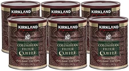 Kirkland Signature 100% Colombian Ground Coffee – Medium Roast Filter Coffee, 1.362kg