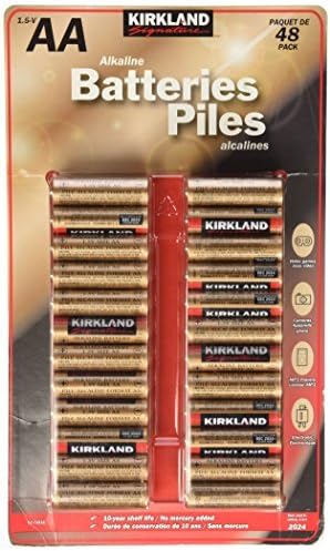 Kirkland Signature AA 1.5V Alkaline Batteries  48 Pack