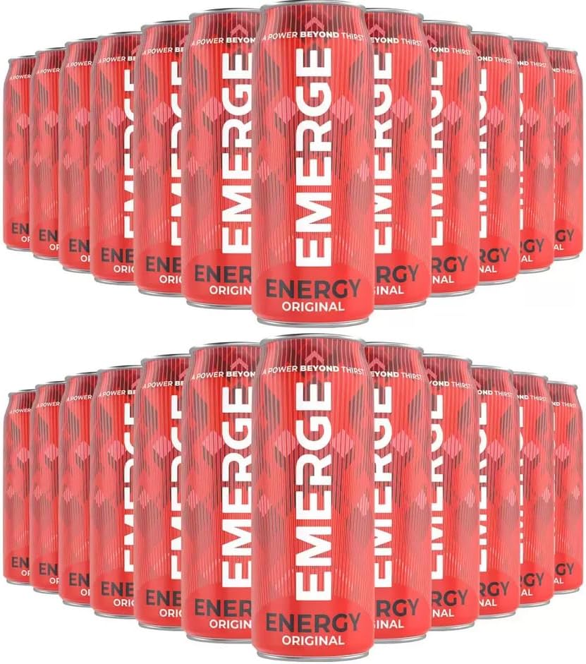 Emerge Energy Drink 250ml  48 Pack, Taurine & Caffeine Boost
