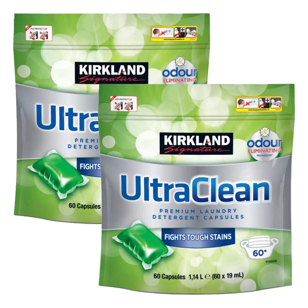 Kirkland Signature Ultra Clean Bio Laundry Detergent  2 x 60 Pack
