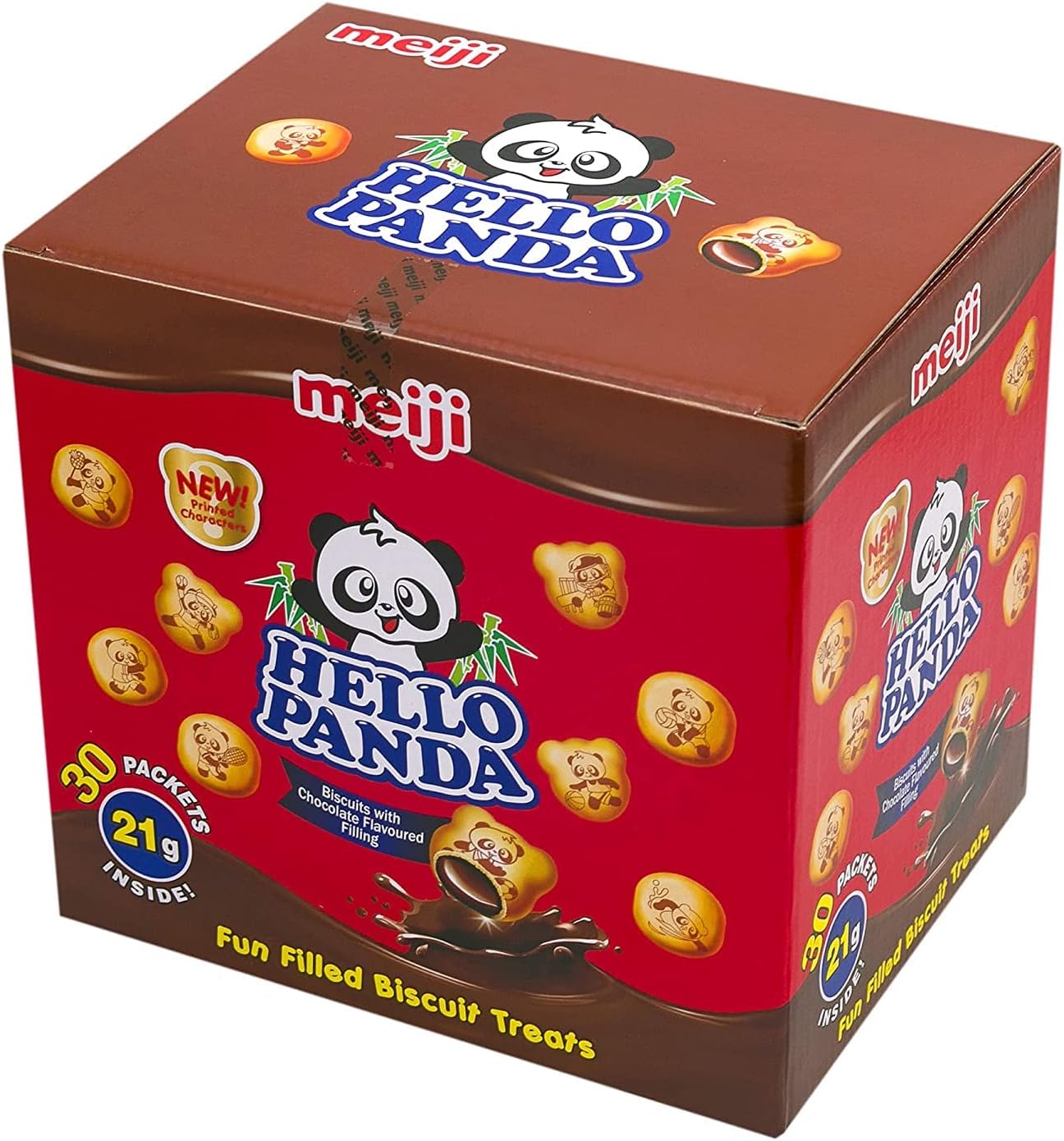 Meiji Hello Panda Chocolate Biscuit Snacks  630g (Pack of 30)