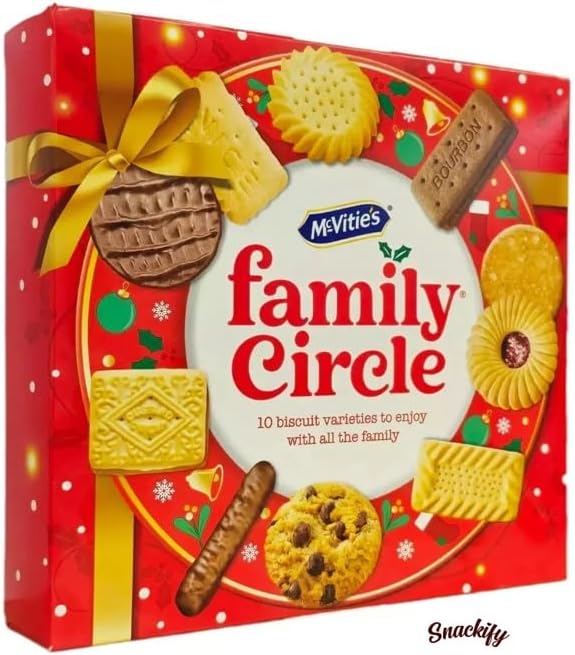 Family Circle Premium Biscuit Assortment  10 Varieties of Cream, Chocolate & Jam Biscuits