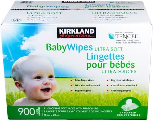 Kirkland Signature Unscented Baby Wipes  900 Count