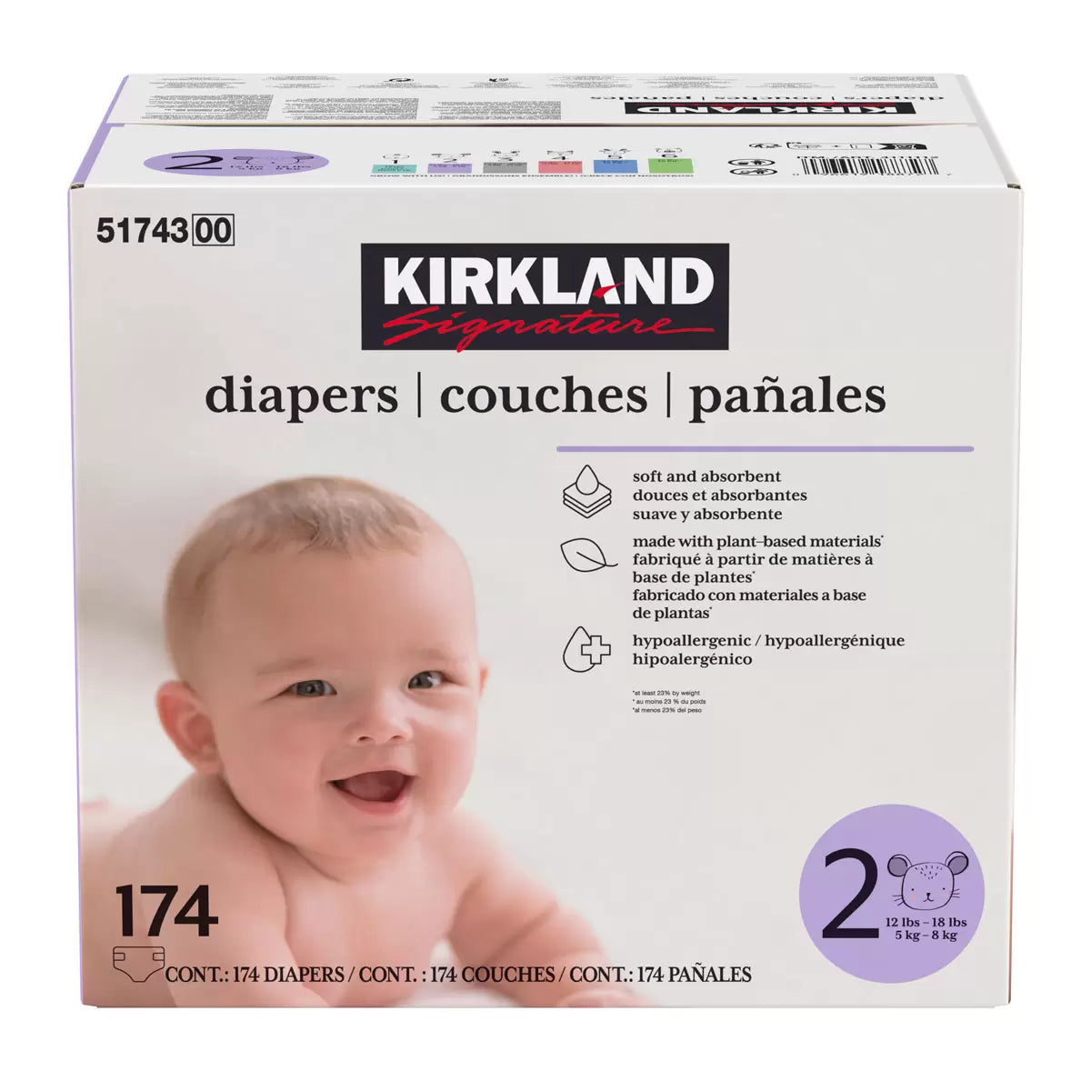 Kirkland Signature Diapers Size 2  174 Pack