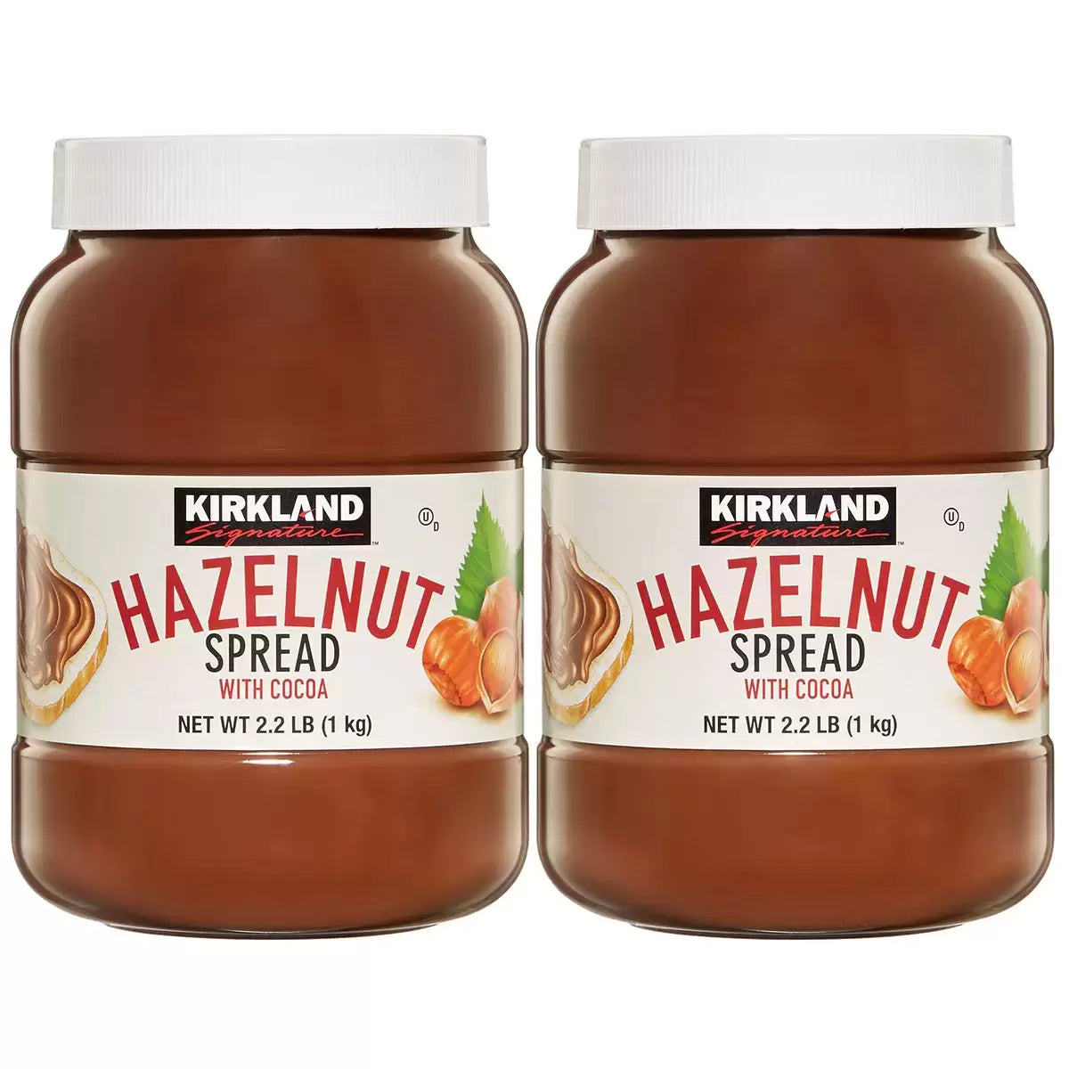 Kirkland Signature Hazelnut Spread 2 × 1kg
