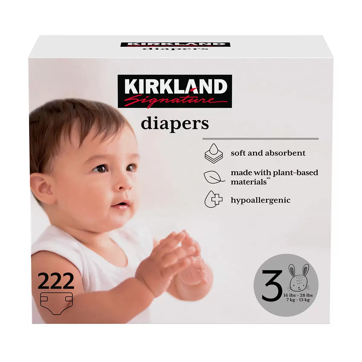 Kirkland Signature Diapers Size 3  222 Pack