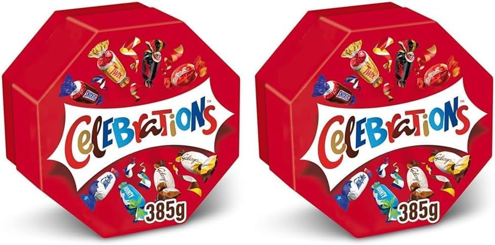 Celebrations Mini Chocolate & Biscuit Bars Gift Box  2 x 385g