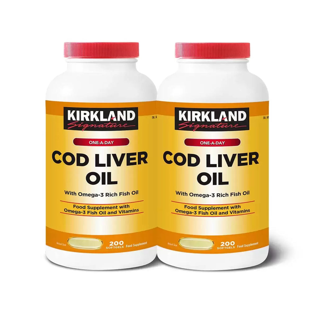 Kirkland Signature Cod Liver Oil + Omega-3 1150mg – 2 x 200 Capsules