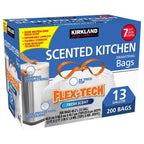 Kirkland Signature Flex-Tech Scented Bin Bags – 13 Gallon, 200 Pack