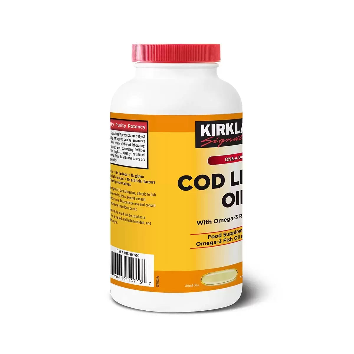 Kirkland Signature Cod Liver Oil + Omega-3 1150mg – 2 x 200 Capsules
