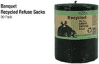 Banquet Large Refuse Sacks, 90 Count Pack of 1, Heavy Duty, Recyclable, Unscented, Household Waste