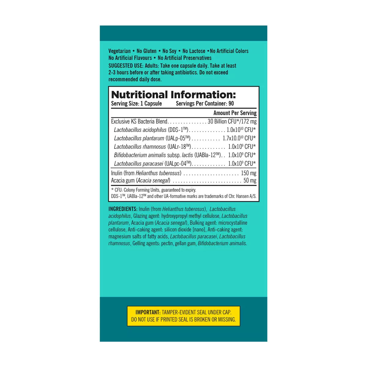 Kirkland Signature ProbioPlus 30 Billion – 90 Capsules