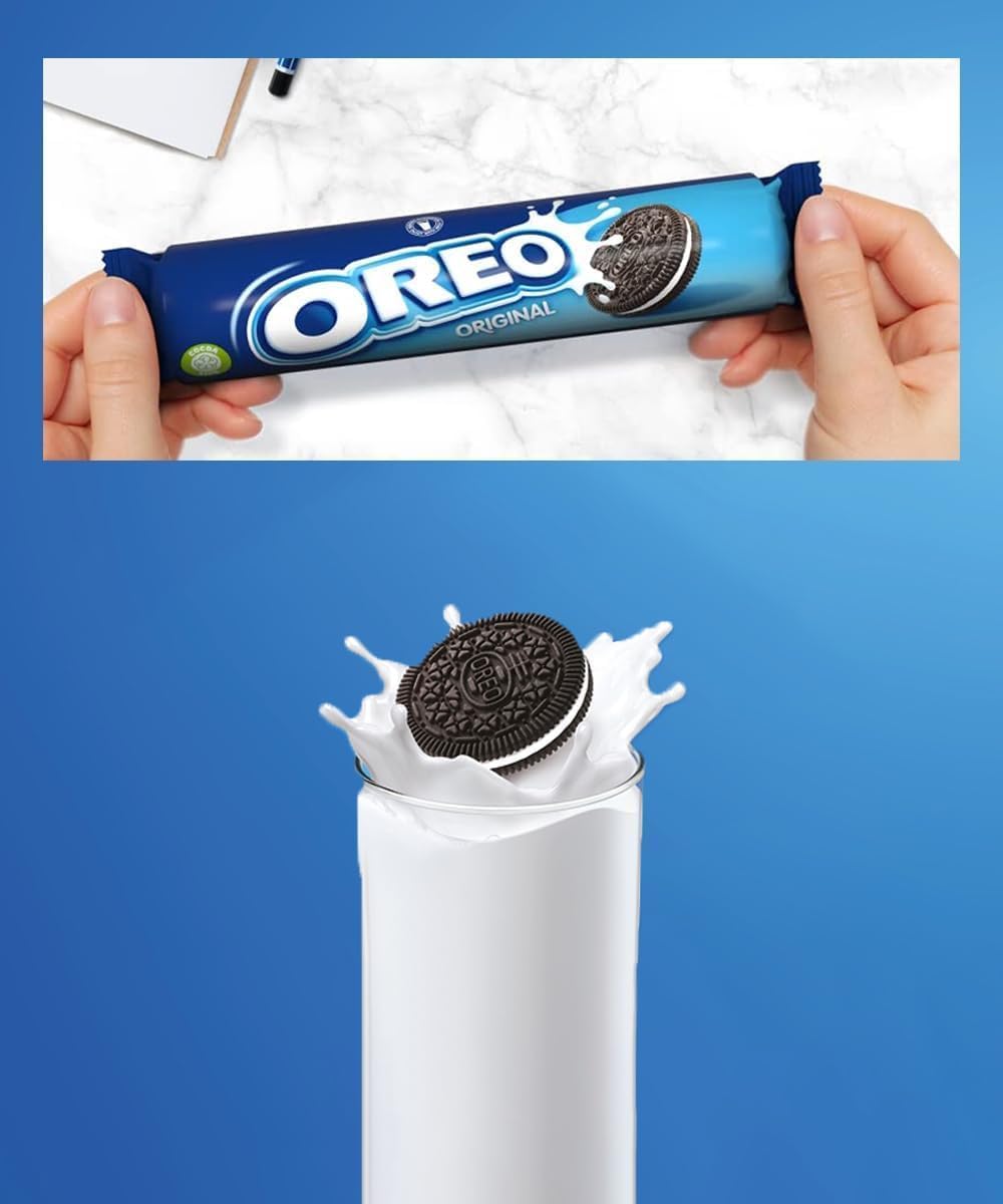 Biscuits Vanilla Flavour Pack of 16 (154 Gram) Ideal for Office & Bakery | Bigger Pack | Wordlwide Famous Cookies Oreo | Ideal Present for any Occasion | Sold by Essential Products