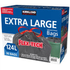 Kirkland Signature Flex-Tech Bin Bags – 124L, 90 Pack