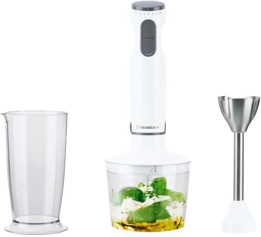 600W 2 In 1 Hand Blender Set For Pureeing And Chopping Kitchen Appliance