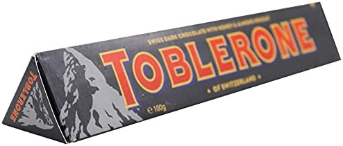 Toblerone Dark Chocolate with Honey and Almond Nougat Pack of 4 x 100 g