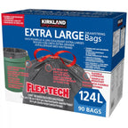Kirkland Signature Flex-Tech Bin Bags – 124L, 90 Pack