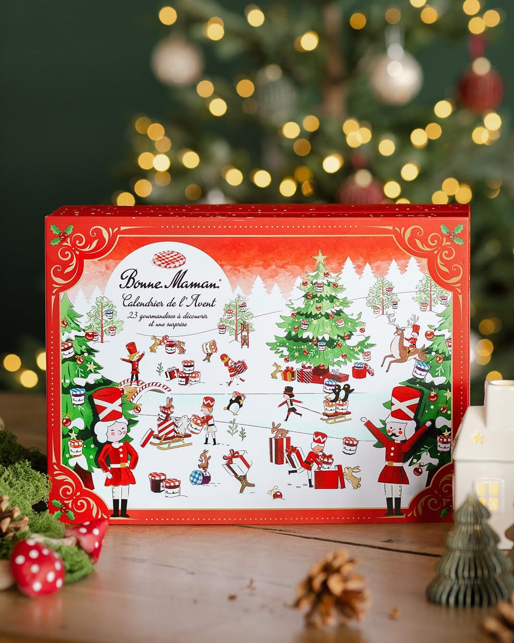 Bonne Maman Advent Calendar 2024, 21 x 30 g & 2 x 25 g Jars + 1 x Surprise, Limited Edition