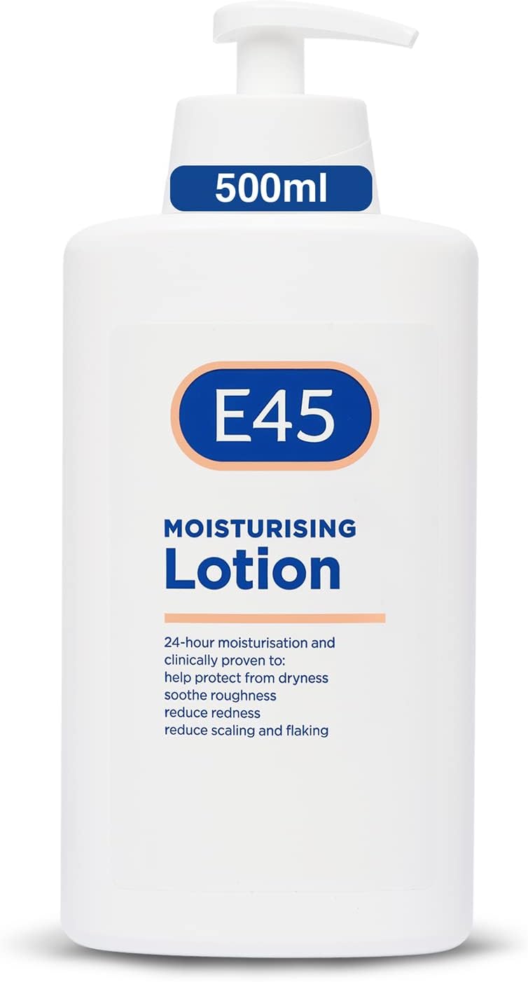 E45 Body Lotion 500ml x5 Pack  Daily Moisturiser for Dry & Sensitive Skin with Long-Lasting Hydration