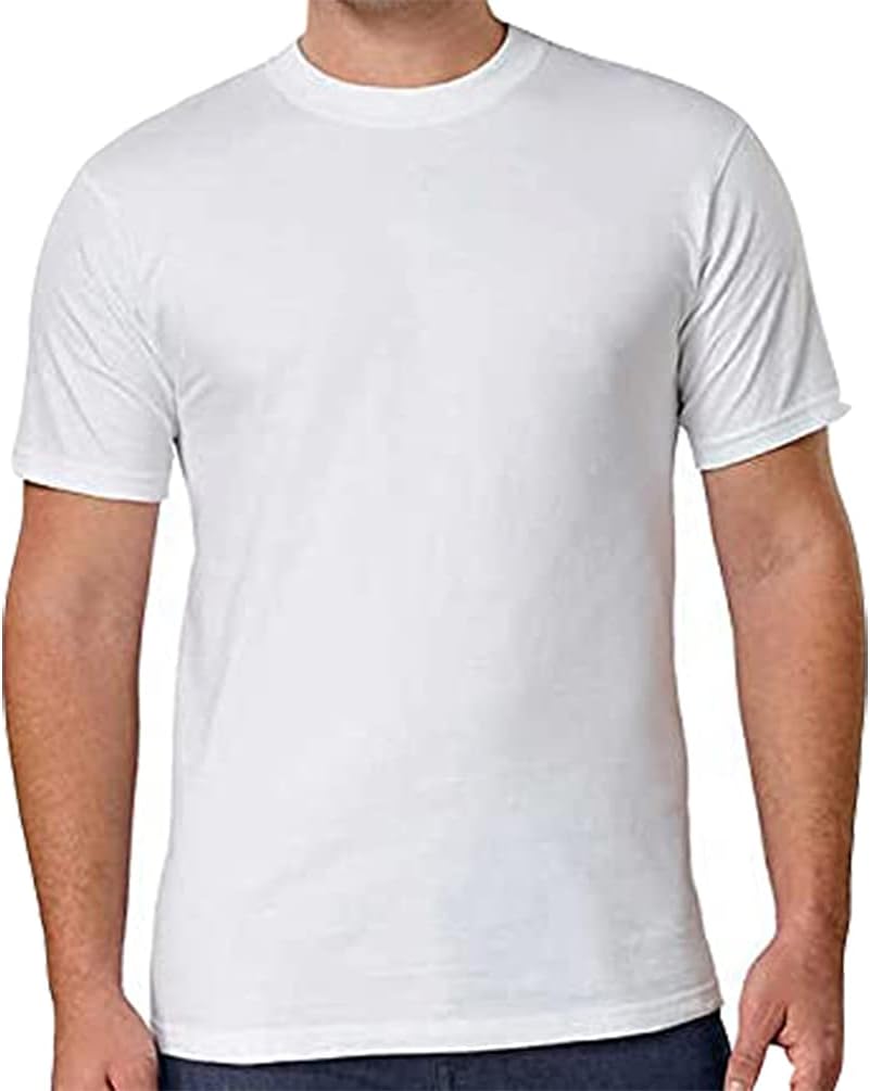 Kirkland Signature Men's Crew Neck T-Shirts, White, Large