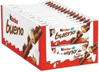 Kinder Bueno Twin Bars 2-Pack  30 Pack (60pcs), Milk Chocolate & Hazelnut