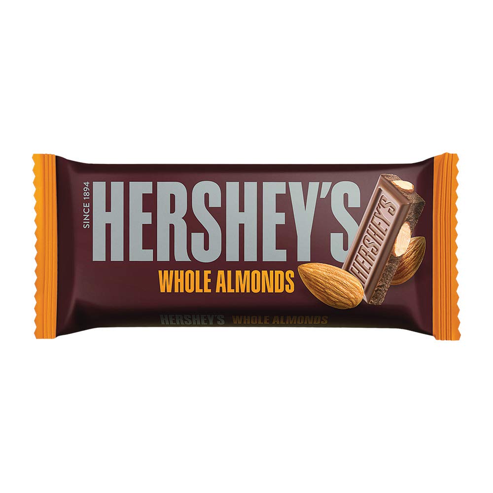 Hershey's Whole Almonds Chocolate Bar 40g  6 Pack