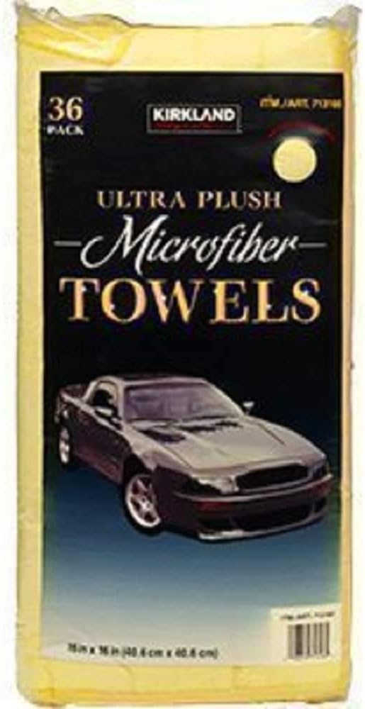 Kirkland Signature Ultra Plush Microfiber Towels 36 Pack (40.6 x 40.6 cm, Yellow)