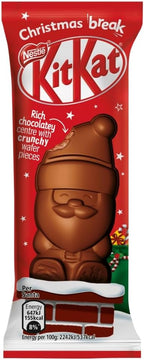 KitKat Santa Milk Chocolate Christmas Figure 29g (Pack of 30) | Crisp Wafer And Milk Choc Filling | Christmas Gift