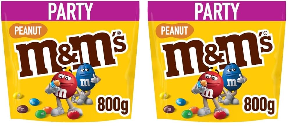 M&M'S Peanut & Milk Chocolate 800g Party Bag  Ideal for Sharing & Gifts