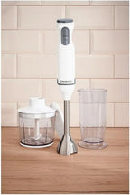 600W 2 In 1 Hand Blender Set For Pureeing And Chopping Kitchen Appliance