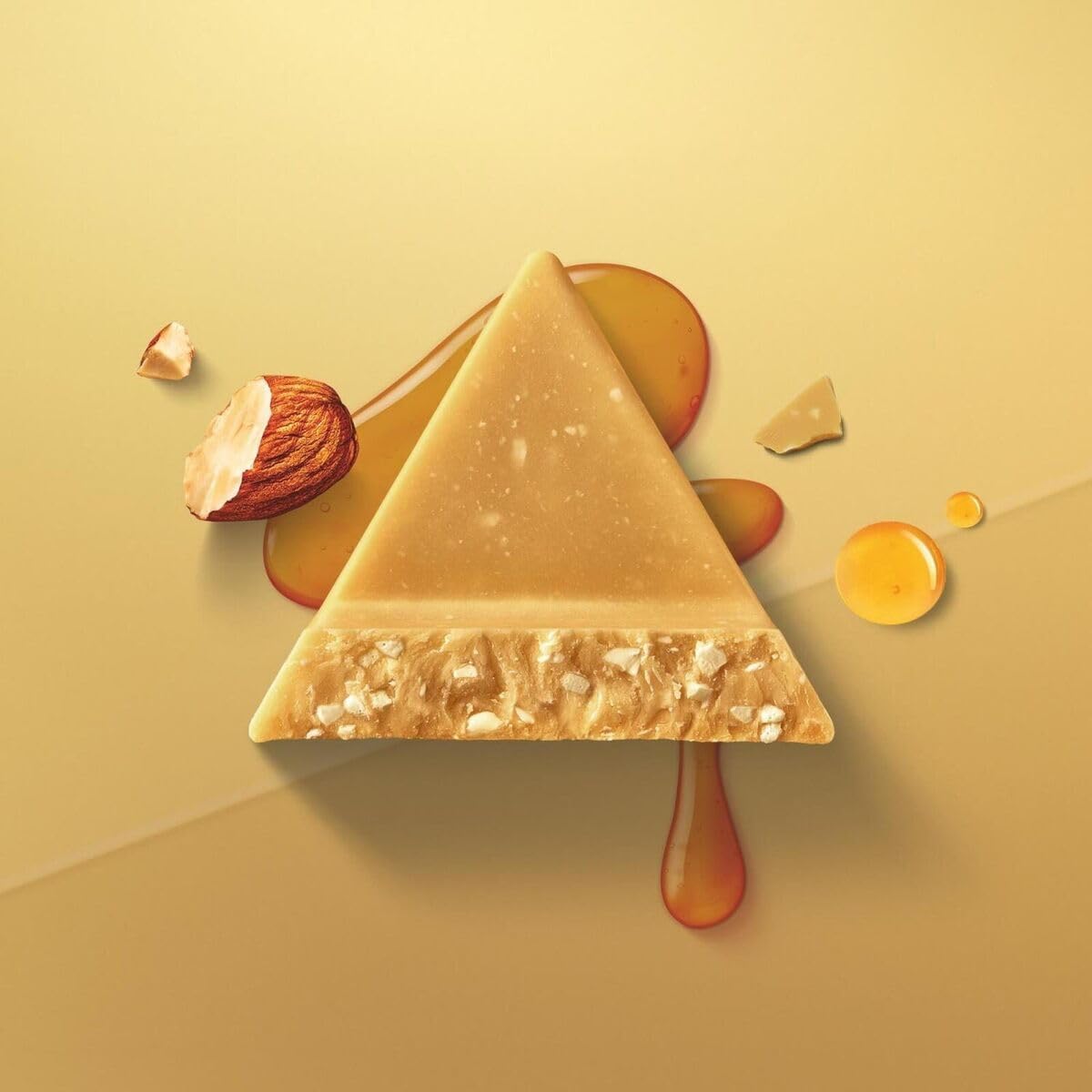 Toblerone golden caramel Chocolate with honey & almond nougat 340g, Perfect for Sharing This Christmas