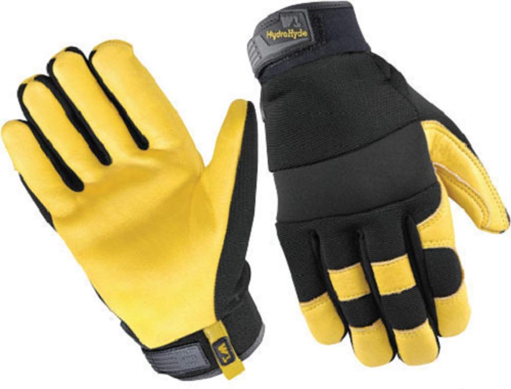 Wells Lamont 3227l Hydrahyde Leather Work Gloves L Size, 3 Gloves, Yellow/Black
