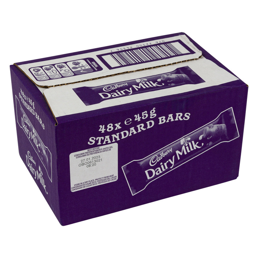 Cadbury Dairy Milk Chocolate Bars  48 x 45g