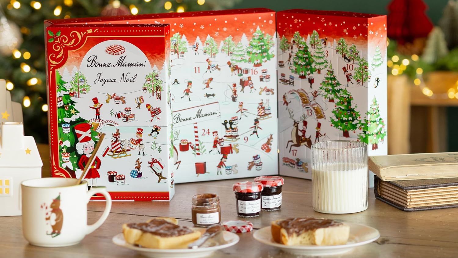 Bonne Maman Advent Calendar 2024, 21 x 30 g & 2 x 25 g Jars + 1 x Surprise, Limited Edition