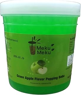 Popping Boba Drink Green Apple 500 ml x Pack of 12 American Drink