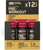 Optimum Nutrition Gold Standard Pre-Workout Energy Shot  Mixed Berry, 12-Pack
