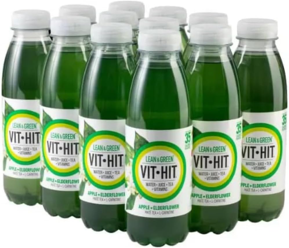 Vit Hit Juice 500ml (12, Lean & Green - Apple + Elderflower) by Kandy aCollection