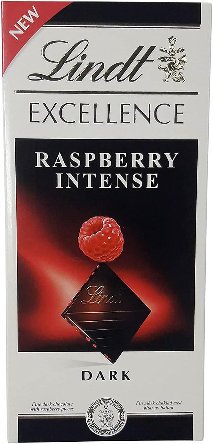 Lindt Excellence Raspberry Intense Dark Chocolate, 100 g